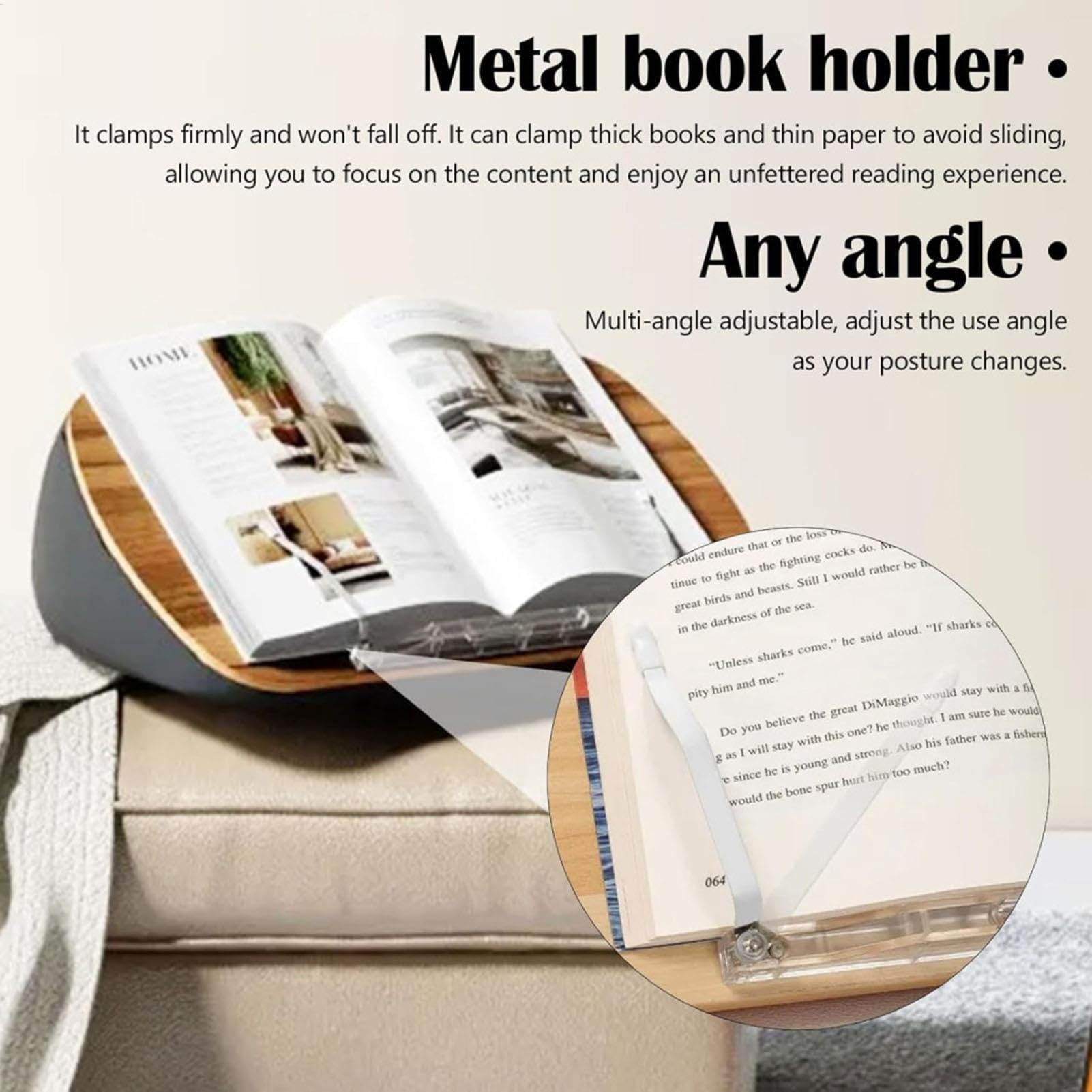 Supporto per cuscino per libri - Supporto per cuscino da lettura di giro, cuscino per supporto per libri | supporto per libri ergonomico, supporto per cuscino portatile per letto, divano, scrivania,