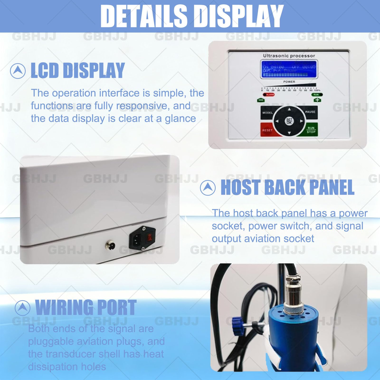 800 W Ultraschall-Prozessor,Zelldisruptor-Mischer,Ultraschall-Homogenisator, Ultraschallprozessor, Labor-Dispergier-Emulgator, Arbeitsfrequenz 20 kHz, Verarbeitbare KapazitäT <600 Ml 8mmprobe