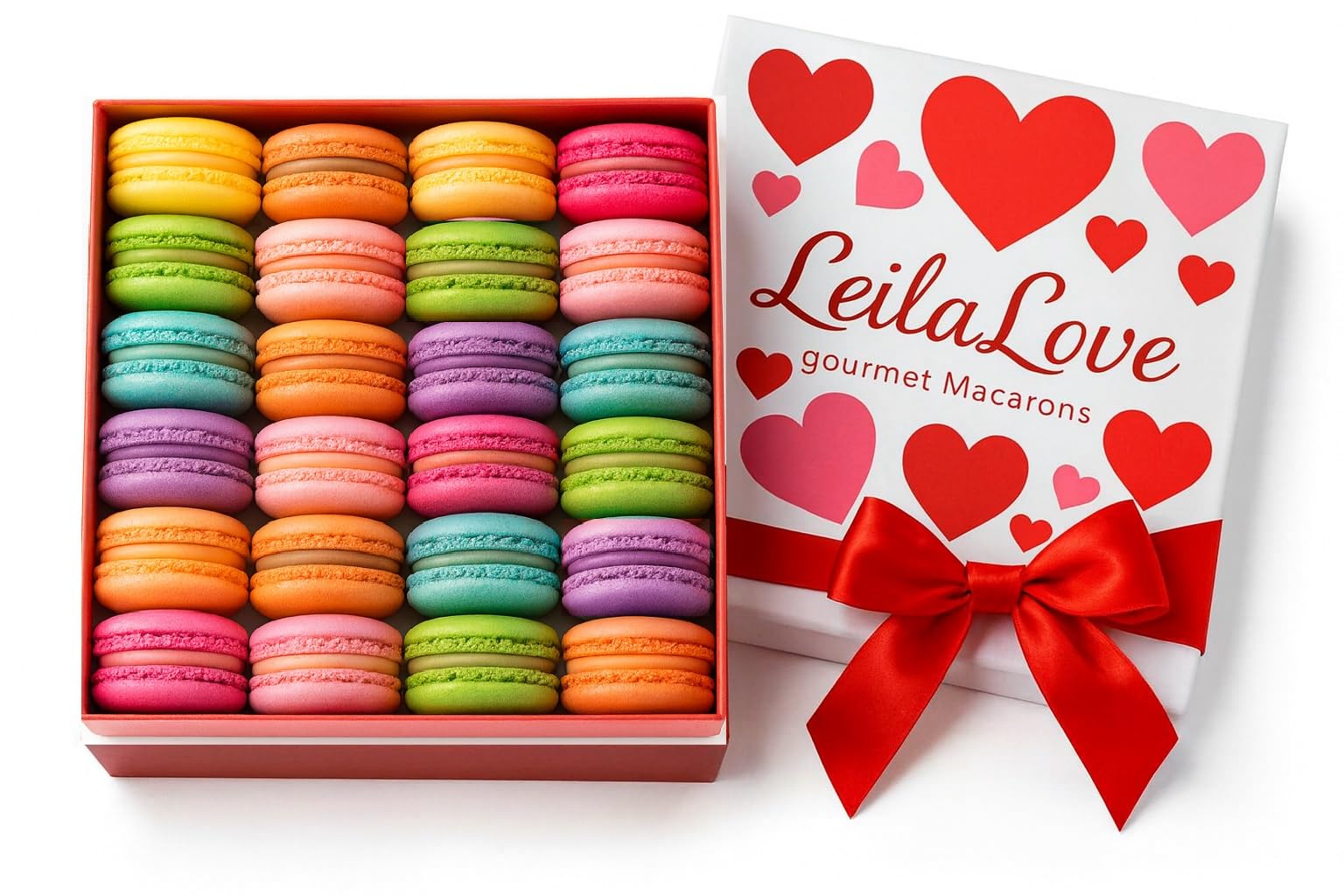 Amazon.com : LeilaLove Macarons 21 mon Amour gift box with