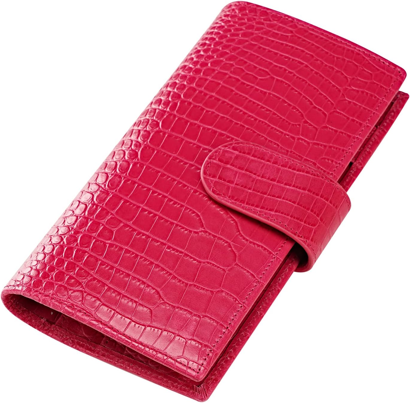 B6 planner cover with zipper and big back pocket, Croc print leather（Croc viteline)