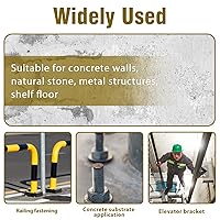 Vista 5 de Anclaje de cuña de 1/2" x 3-3/4", anclajes de hormigón chapados en zinc, sujetadores de pernos de expansión resistentes para ladrillos/bloques