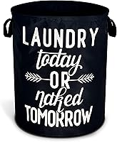 Vista 10 de Cesta de Ropa con Bandera Americana de Línea Roja Delgada de NUTAINLA Cesta Plegable de Tela Oxford Bolsa de Mano Graciosa Organizador