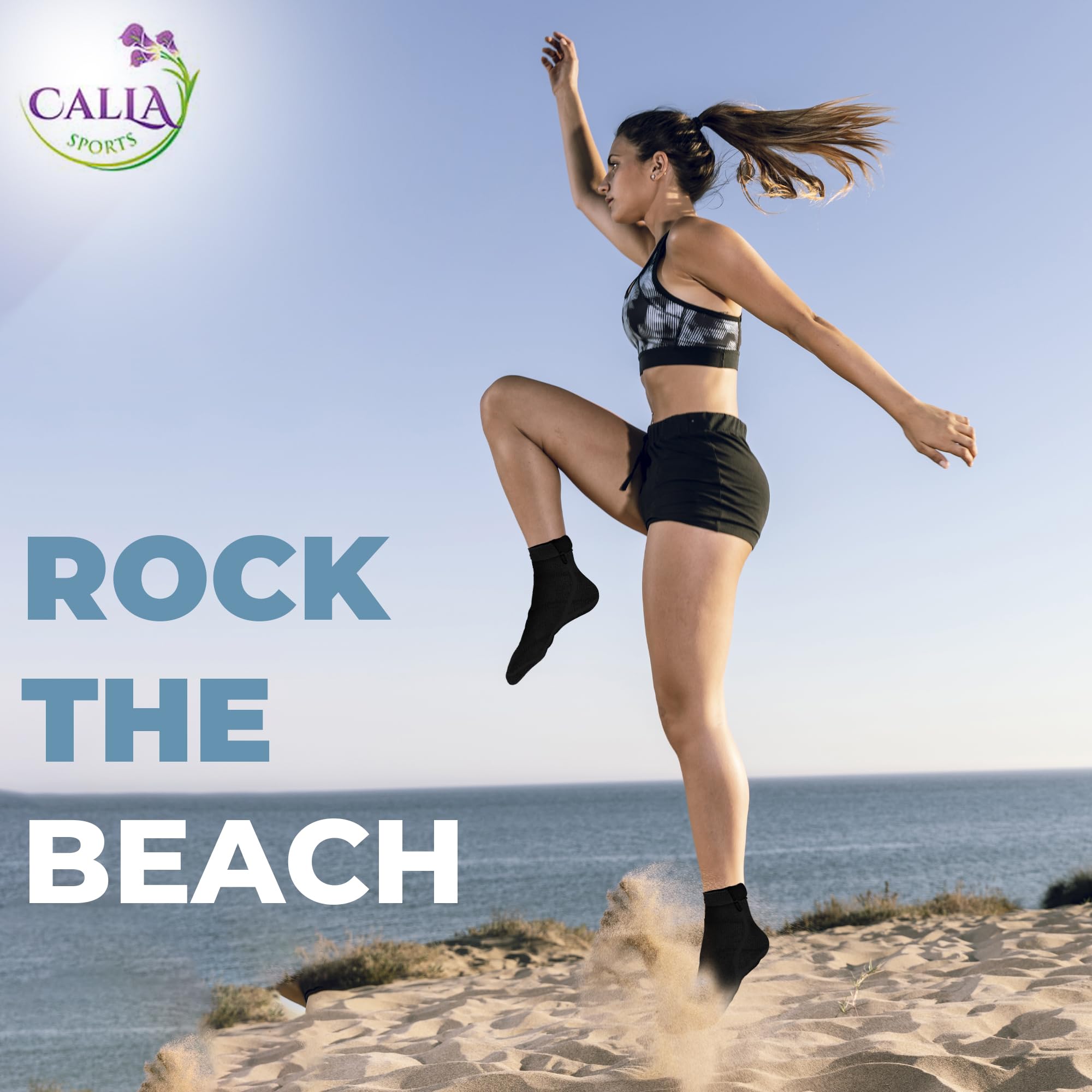 Calcetines de playa de neopreno, calcetines de agua y arena para hombres y mujeres