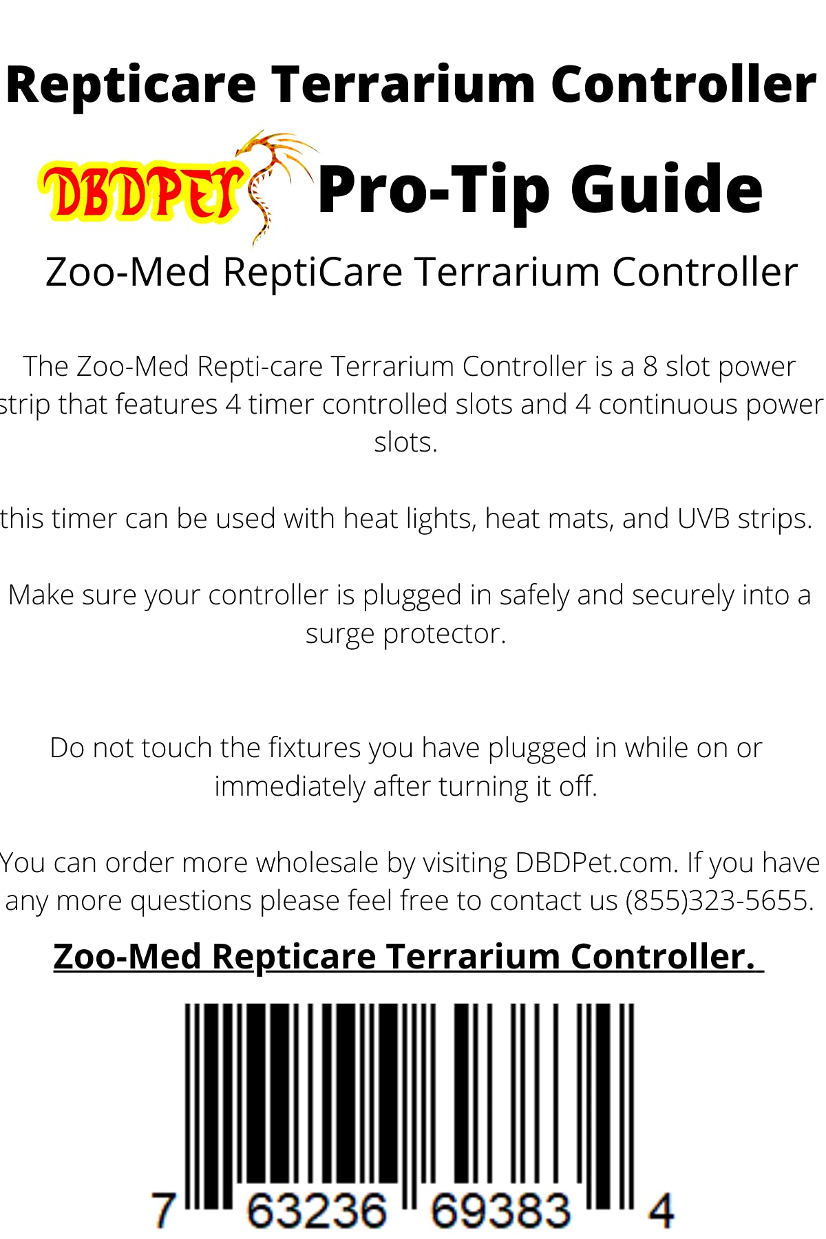 Zoomed Repticare Terrarium Controller Timer for Reptile Terrariums