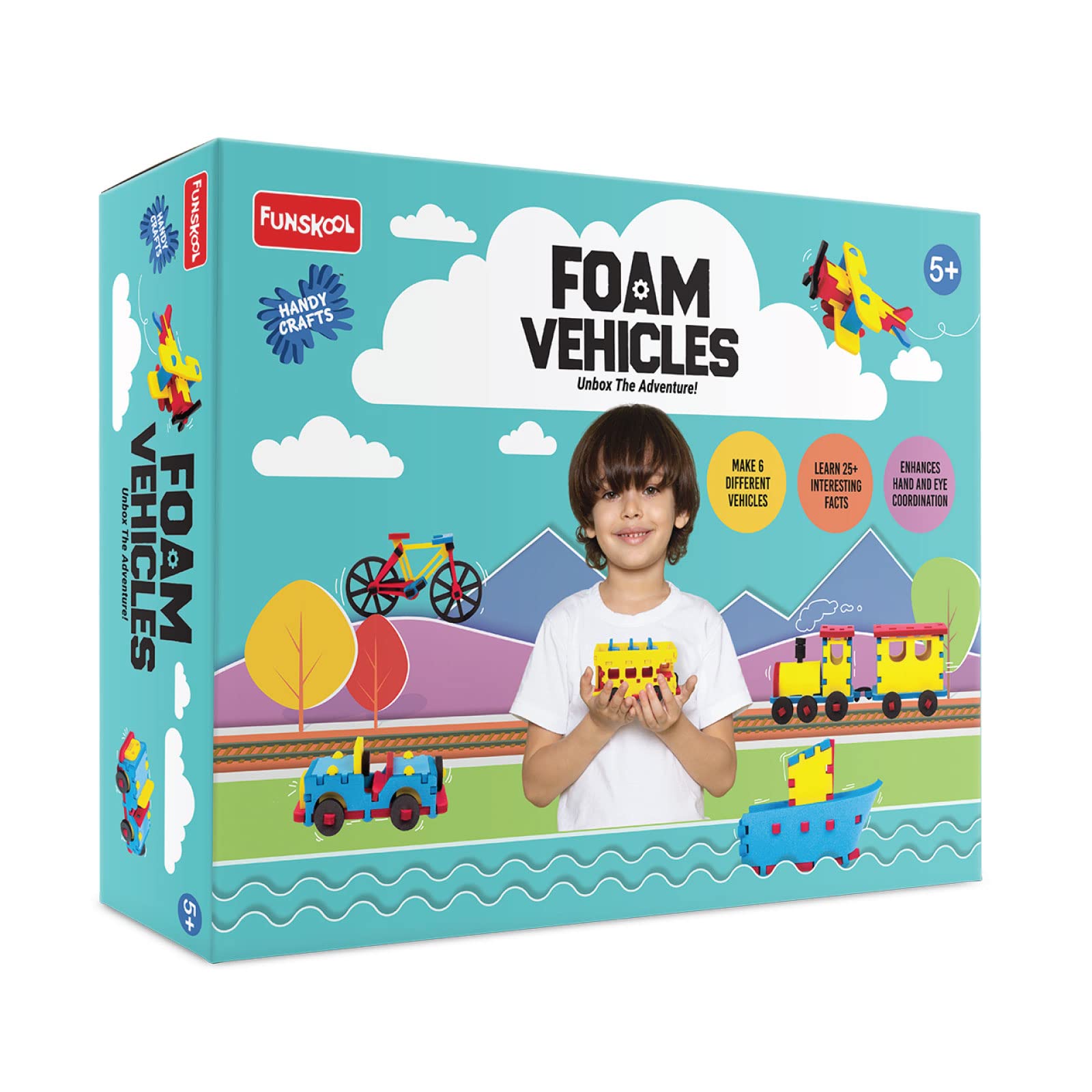 Funskool Handycrafts Foam Vehicles, Make 6 Different Vehicles, Foam Vehicles, Learn 25+ Interesting Facts, Arts and Craft Kit, DIY Kit, Ages 5 Years and Above, Multicolour (B0BZP66GKG) Amazon Price History, Amazon Price Tracker