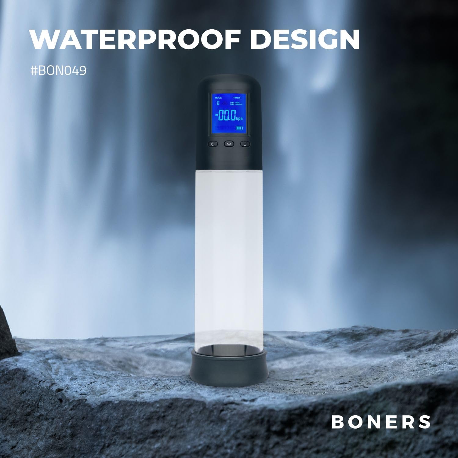 Boners Pompa per pene con schermo LCD - Pompa a vuoto intelligente, modalità di pressione preimpostate