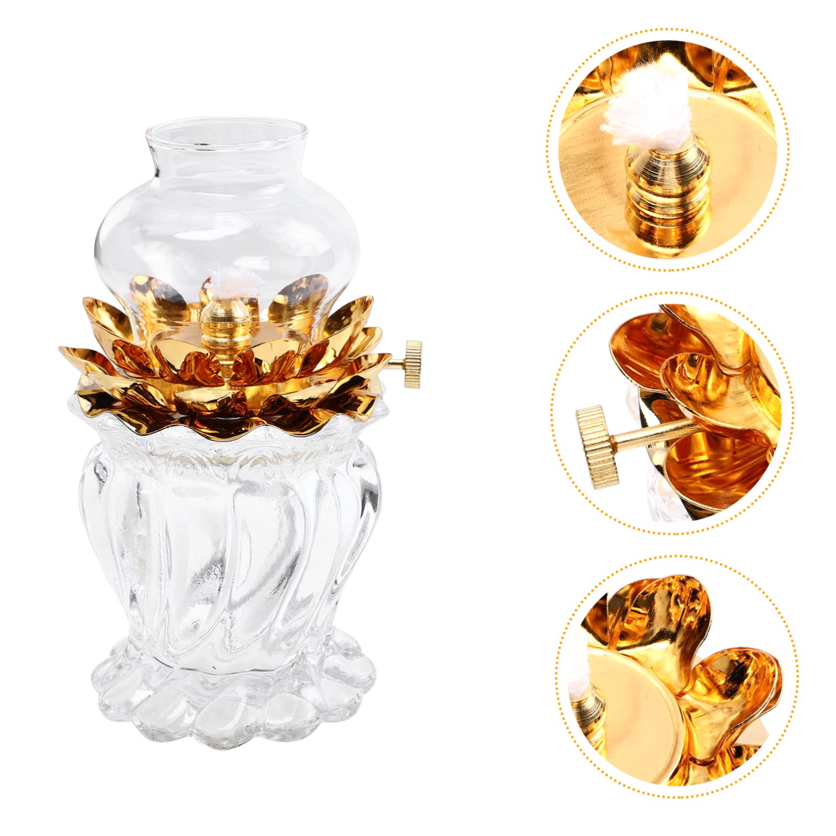Ciieeo Butterlampe Schmelzkerzenwärmer Lampe Fackel Licht Laterne Brenner Öllampe Kamin Ghee Pilzlampe Flamme Vintage Kerzenhalter Petroleumlampe Für Zuhause Glas 2 Stück