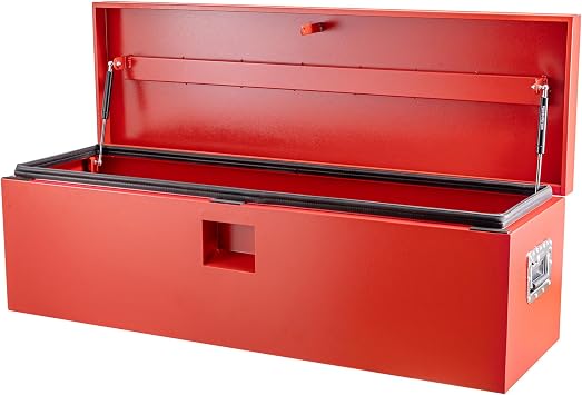 CABIHOME 36-Inch Heavy Duty Steel Truck Tool Box, Lockable & Weatherproof Jobsite Storage Chest with Hydraulic Lid for Pickup Trucks & Trailers