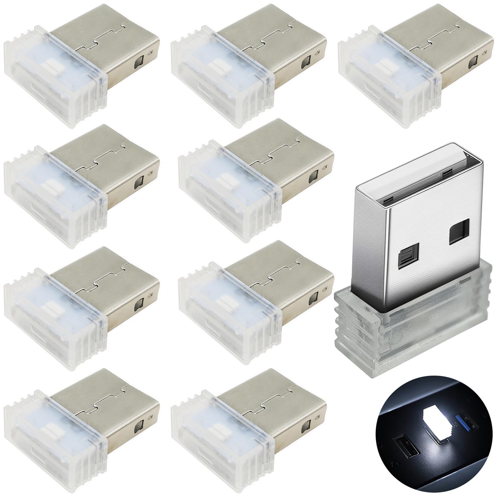Luce LED USB RGB Con Sensore Automatico - Per Auto, Scrivania, Ambiente Luce LED USB RGB Con Sensore Automatico - Per Auto, Scrivania, Ambiente