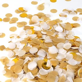 IOPJLK Confeti Circular 100g, Manchado de Color, Decoración de Bodas y Fiesta, Amarillo