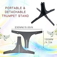Vista 2 de Soporte de trompeta portátil y desmontable - Soporte de trípode versátil para trompeta, corneta y otros instrumentos de latón - Compacto y confiable