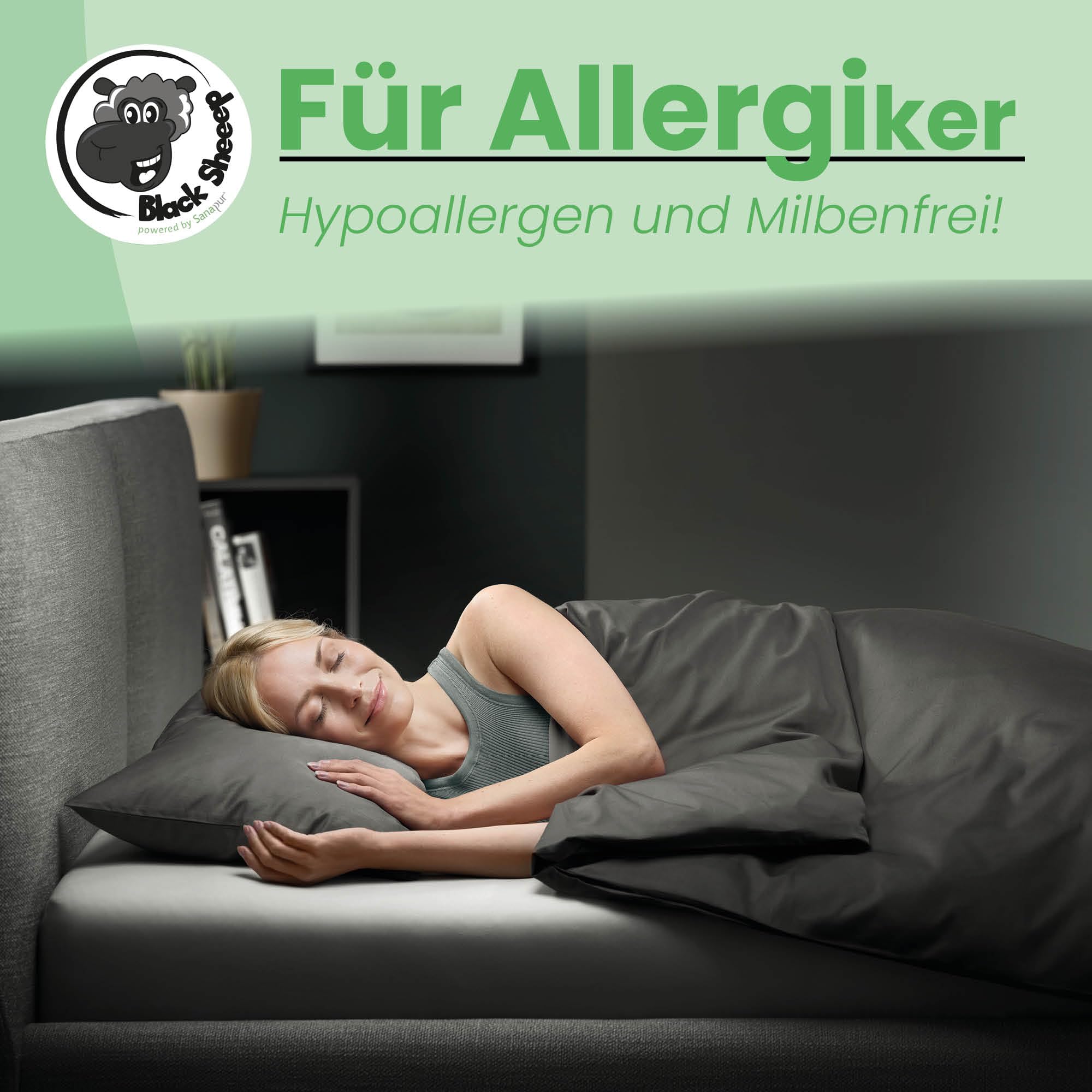 Black Sheeep Flora Classic Schlafkissen 40x80 – Ergonomisches Memory-Schaum Kopfkissen mit 30% Soja-Anteil, allergikerfreundlich, Nackenstützkissen (Standard-Kissen)