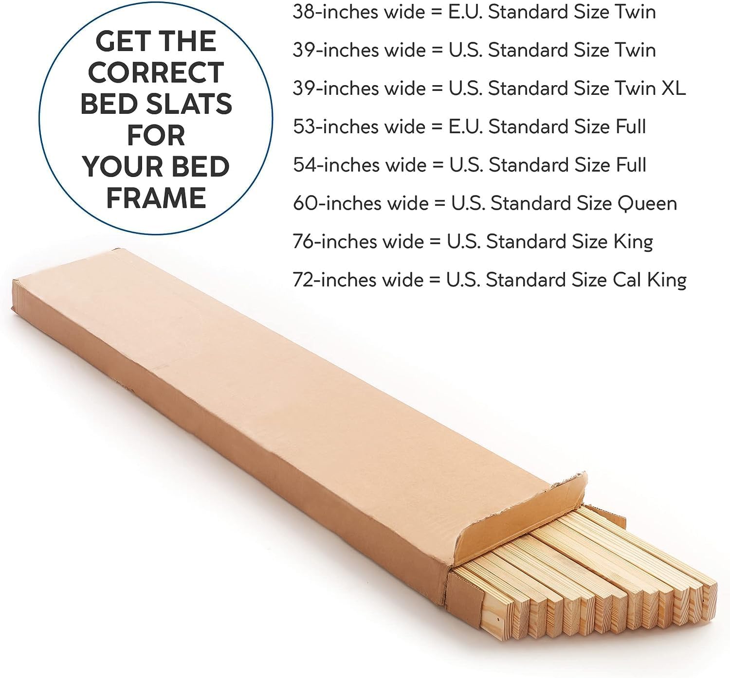 BIKAHOM Tablas de soporte para cama, tablero Xtreme de madera maciza