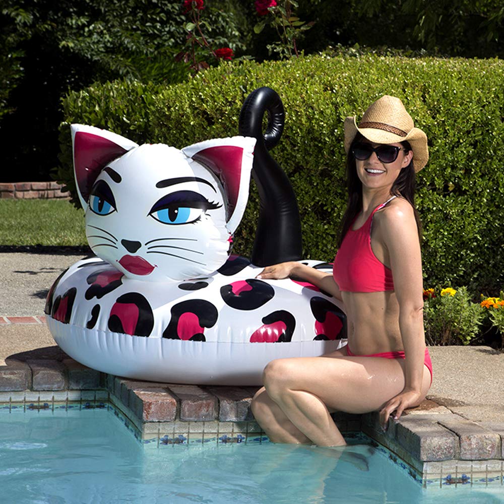 Poolmaster 48-Inch Swimming Pool Tube Float, Kitty , White : Everything  Else 