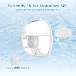 Hranio 12PCS Breast Pump Parts, Duckbill Valves Compatible with Momcozy m5 Replacement Parts Momcozy Breast Pump Accessories Mom Cozy m5 Replacement Parts 8PCS Duckbill Valves 4PCS Silicone Diaphragm
