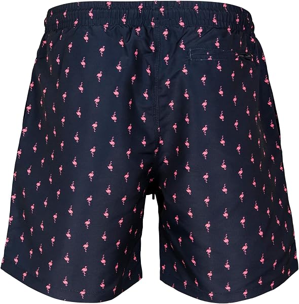 Urban Classics Pattern Swim Shorts Palm Uomo Bermuda Nero/Oliva - 3
