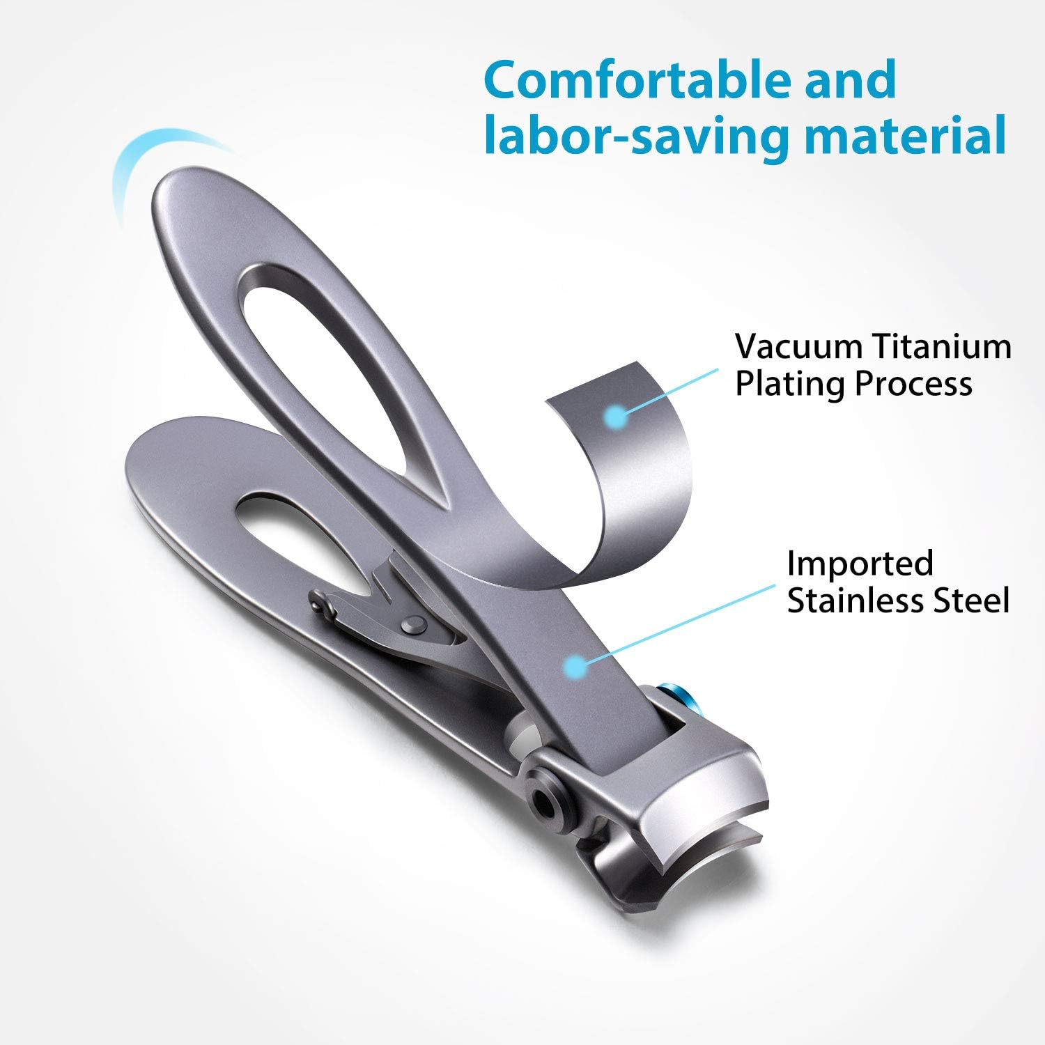 2 Pieces Oversized Thick Nail Clippers for Thick Toenails or Tough Fingernails Oversized Stainless Steel Toenail Fingernail Clipper Cutter Trimmer for Men Adults, 2 Sizes (Silver) : Beauty & Personal Care