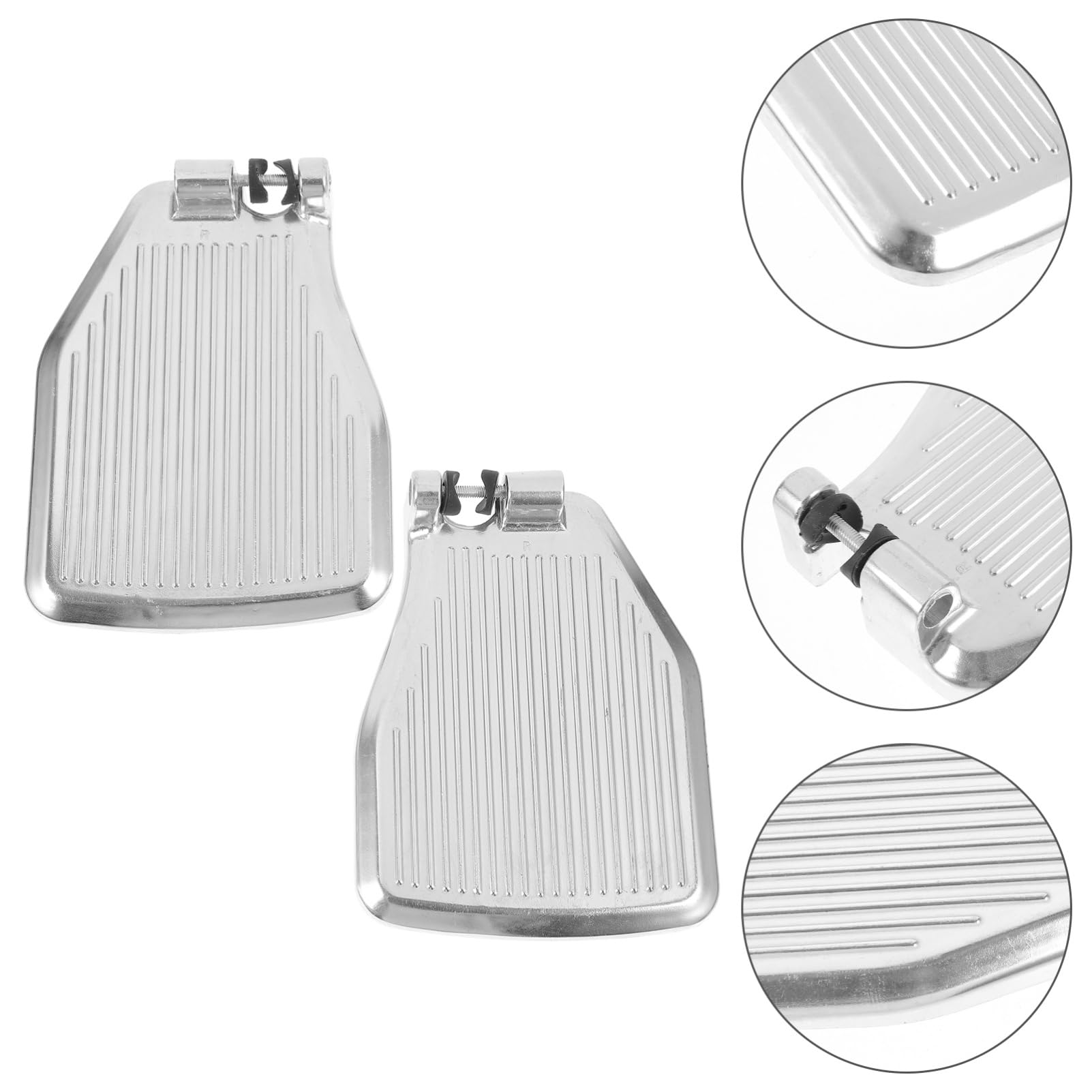 UKCOCO Reposapiés de Aleación de Aluminio Ligero para Silla de Ruedas Accesorios Estables Diseño Ergonómico y Almohadilla Pie para Usuarios Movilidad Reducida