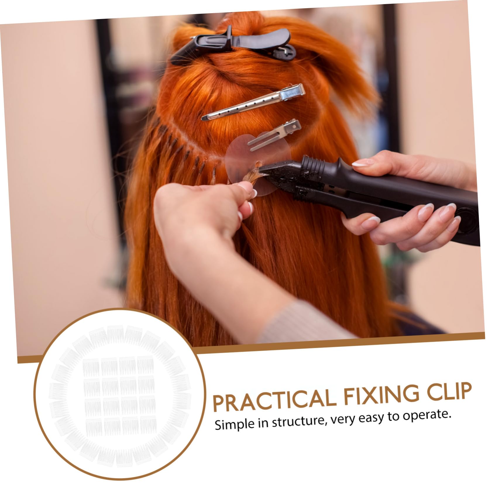 SOESFOUFU Set of White Plastic Wig Caps Clips Comb Non-harmful to Wig or Hair Sturdy for Daily Use