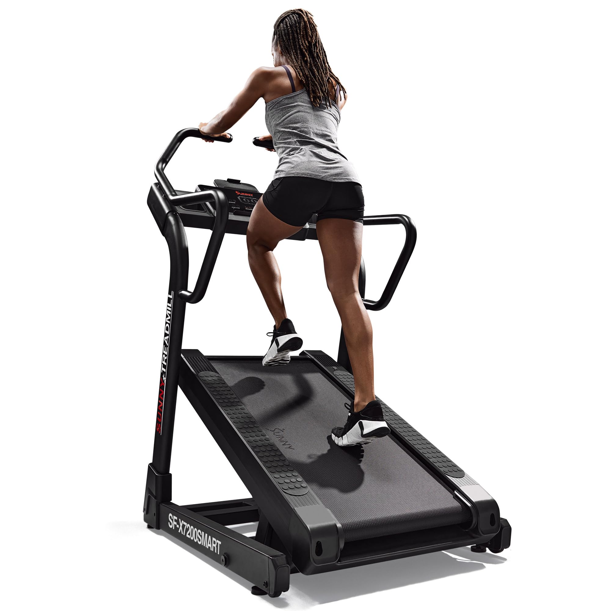 Photo 1 of ** SOLD AS IS NO REFUND/RETURN** SEE COMMENTS Sunny Health & Fitness Auto Incline Decline Treadmill for Home with Smart Connectivity and Interactive Console, Smooth and Quiet Motor with Cushion Deck, SunnyFit App Access