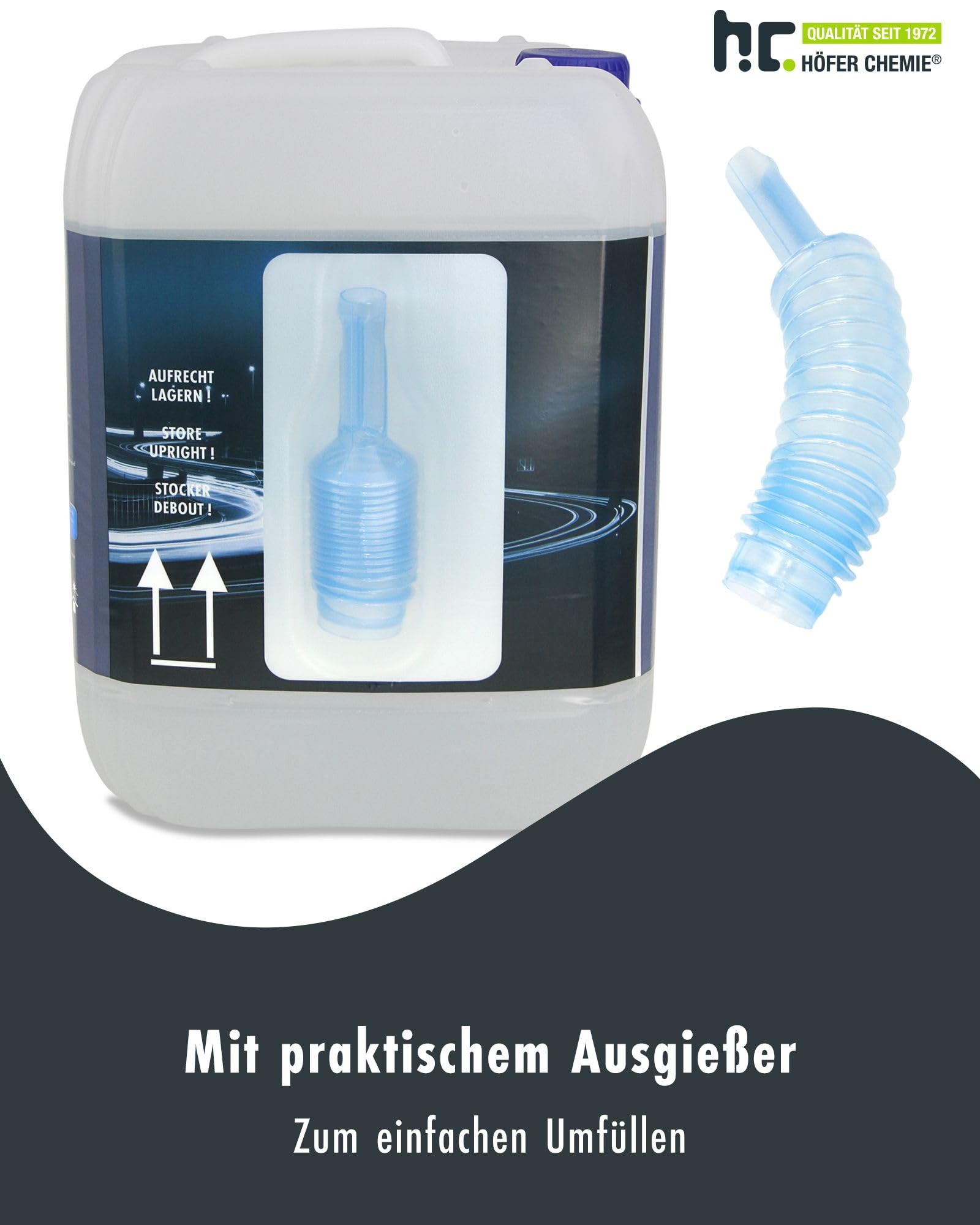 Höfer Chemie AdBlue 2 x 10L inkl. Ausgießer - Harnstofflösung für Diesel Autos - Kanister mit Ausgießer - Reduziert Giftige Stickoxide