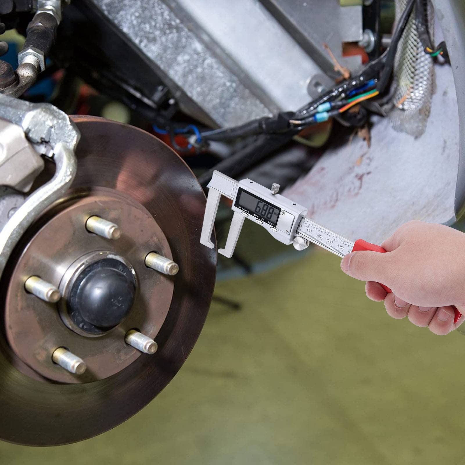 Micrómetro de Rotor de Freno de Disco, Herramienta de Medición de Alta Precisión de 0-150 Mm para Mecánicos de Automóviles Profesionales, Metal