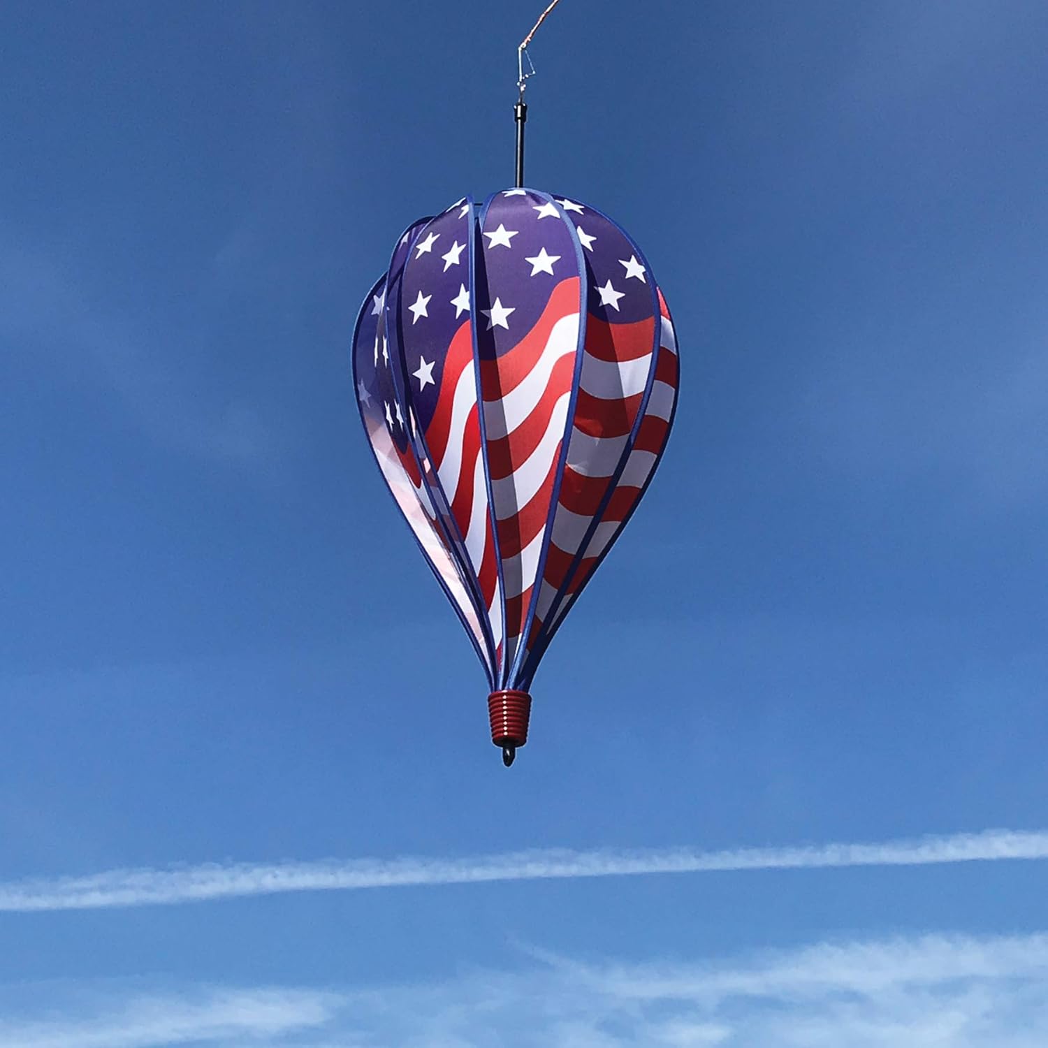 In the Breeze 0990 USA Flag 10-Panel Hot Air Balloon Wind Spinner