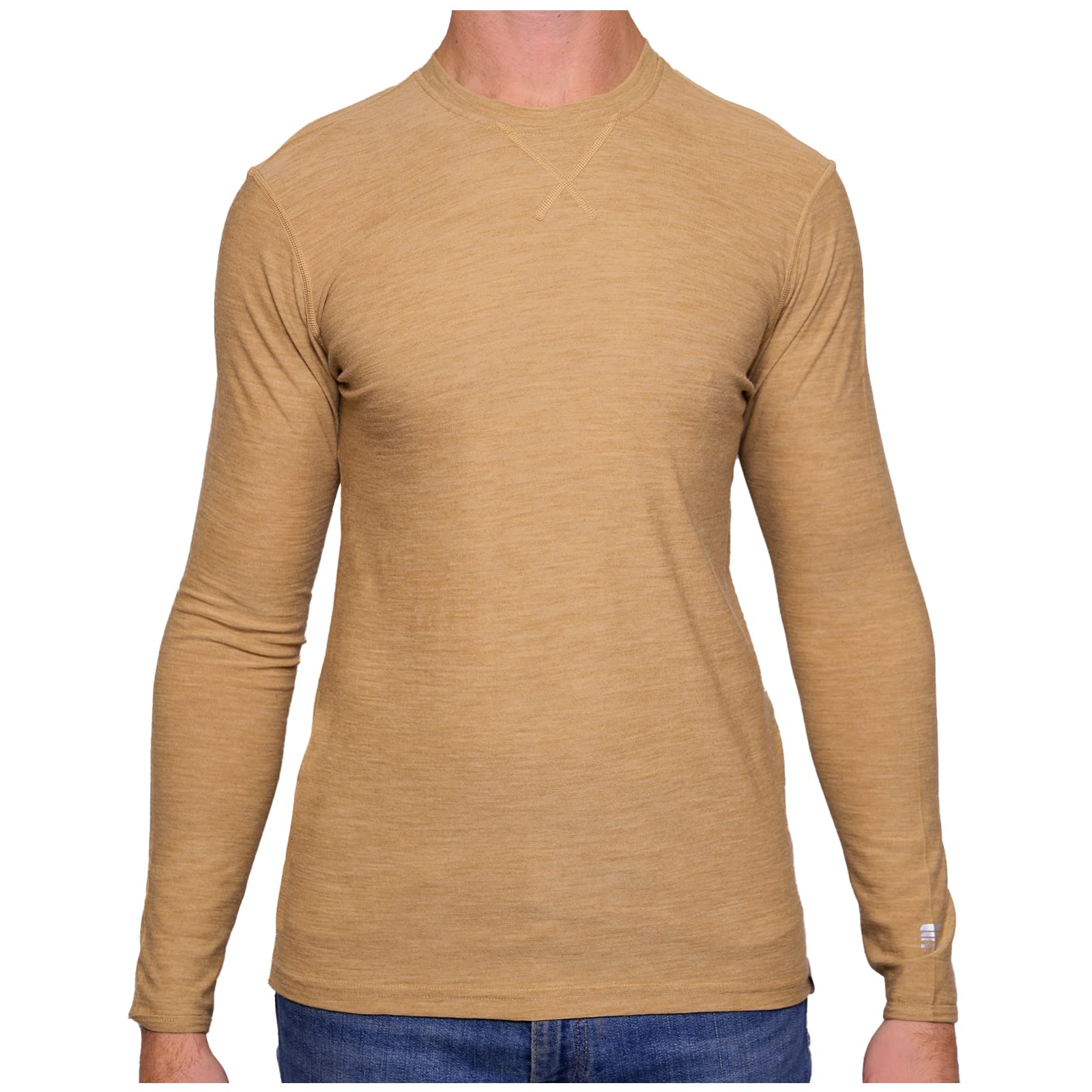 MERIWOOL Mens 100% Merino Wool Base Layer Lightweight Long Sleeve Thermal Shirt