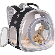 WEVONIGU Small Animal Backpack Carrier with Clear Bubble Dome Window Large Space & Breathable Travel Cage with Soft Mat Airline Approved