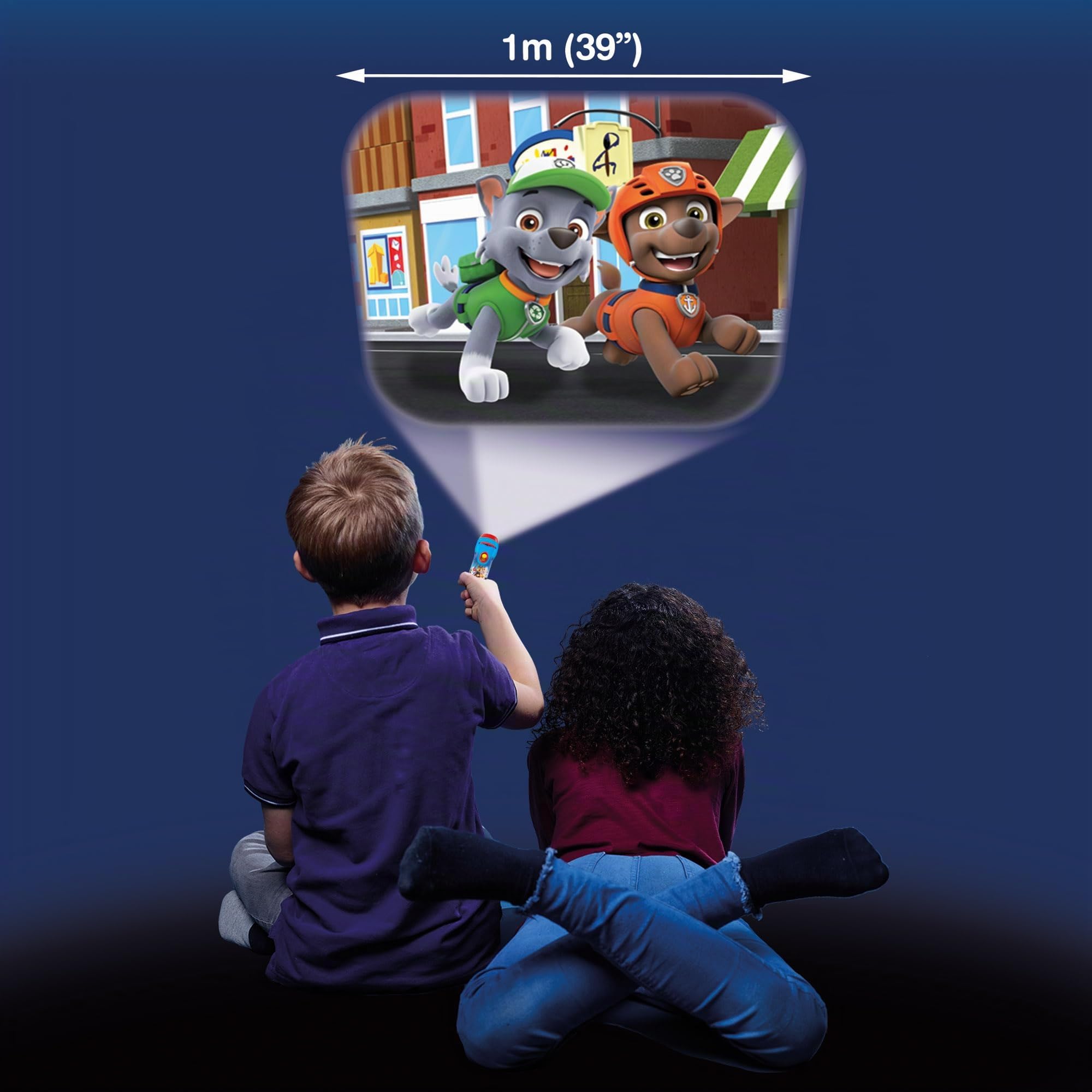 brainstorm Paw Patrol Torch & Projector Linterna y proyector, 4.3 x 1.4 Inches Ltd NIC1003
