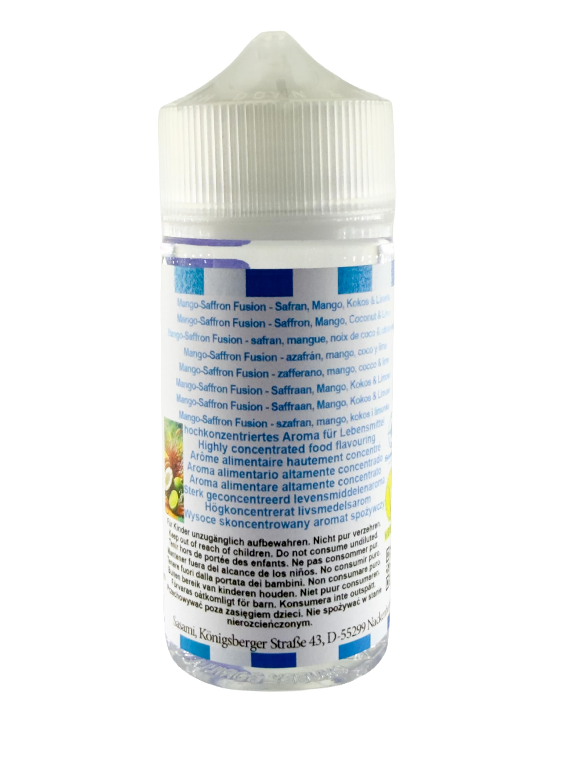 Mango-Saffron Fusion - szafran, mango, kokos i limonka Aromat Koncentrat - wegański - Sasami - 100ml