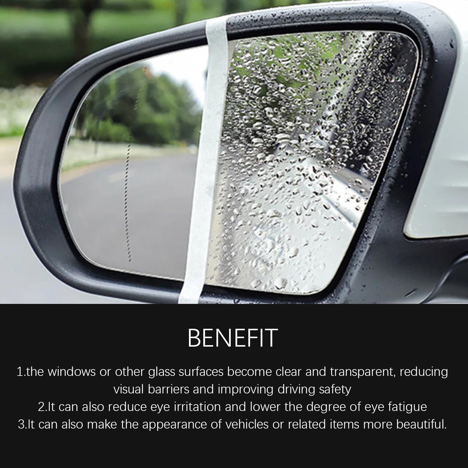 CAPEDIEM 2025 NEW Automotive Oil Film Cleaning Brush for Car Windows, Glass Cleaning Board, Suitable for Windshield Glass Oil Film Remover, Car Windshield Cleaner (1, black)