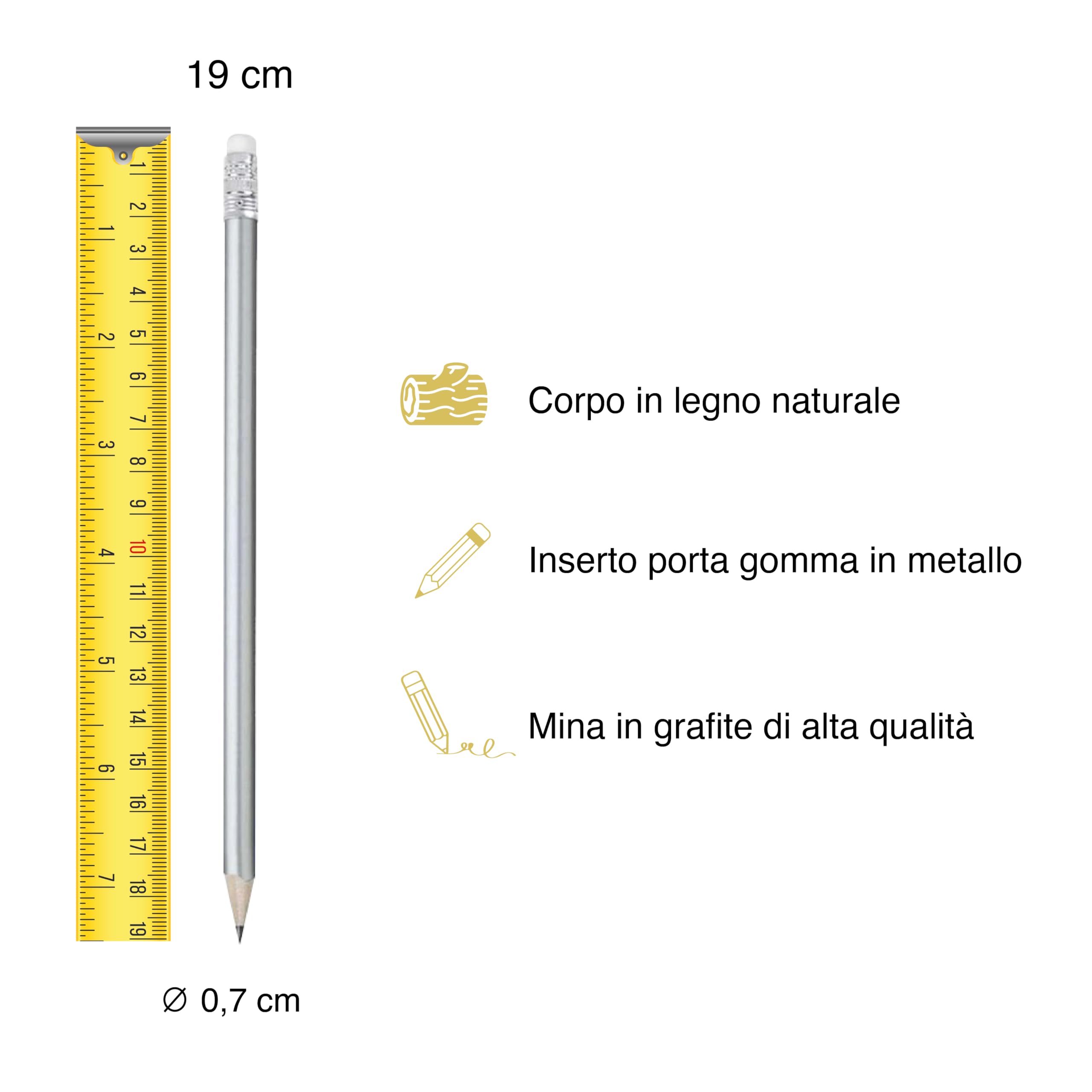 Matite Eleganti Personalizzate con Stampa Nome Logo Testo per Gadget Matrimonio Eventi Fiere Aziende Idea Regalo Laurea, Natale (30 Pezzi, Rosso)