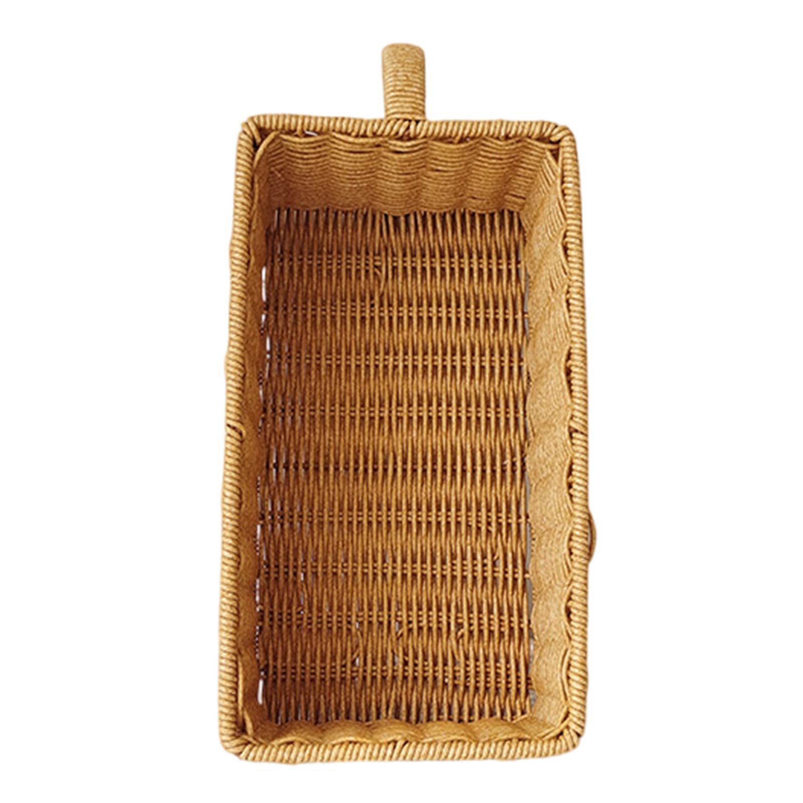 Whoasyst Desktop Sundry Storage Container Snacks and Cosmetics Organiser Rattan Basket for Kitchen and Table Decoration Cosmetic Storage Box