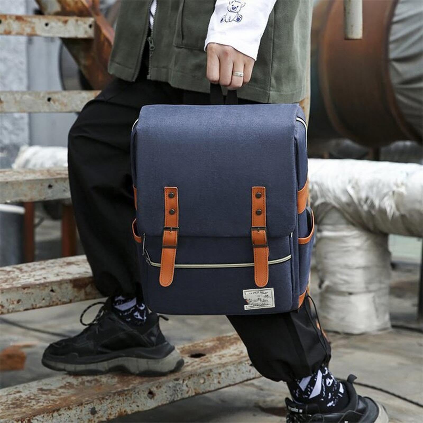 NOGRAX Schulrucksack Schoolbag -Rucksack Laptop Männer Lässig Retro Elegant Wasserdicht