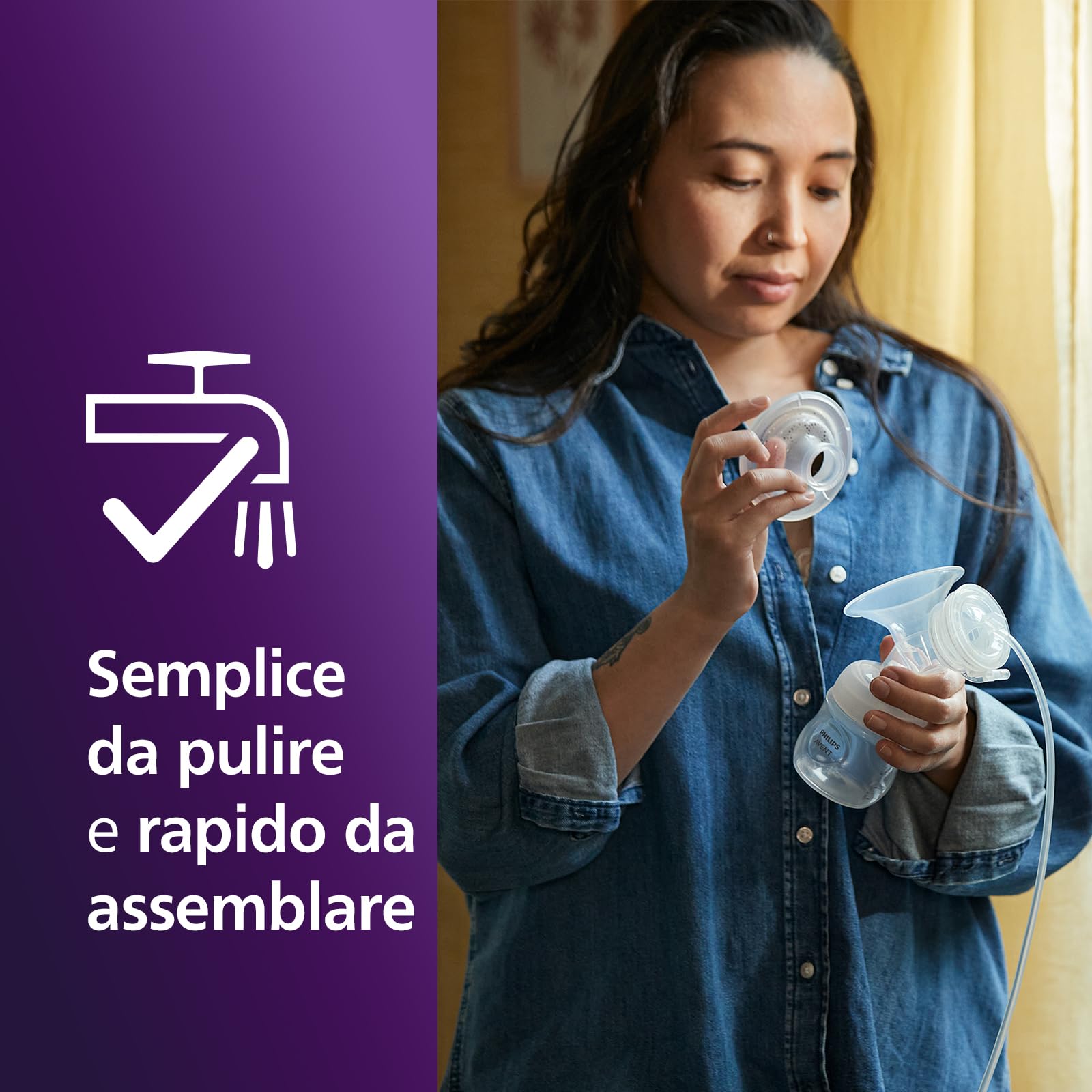 Philips Avent Double Electric Breast Pump, tiralatte di qualità ospedaliera con motore ricaricabile, movimento ispirato alla naturale suzione del bambino, borsa da viaggio, modello SCF398/31