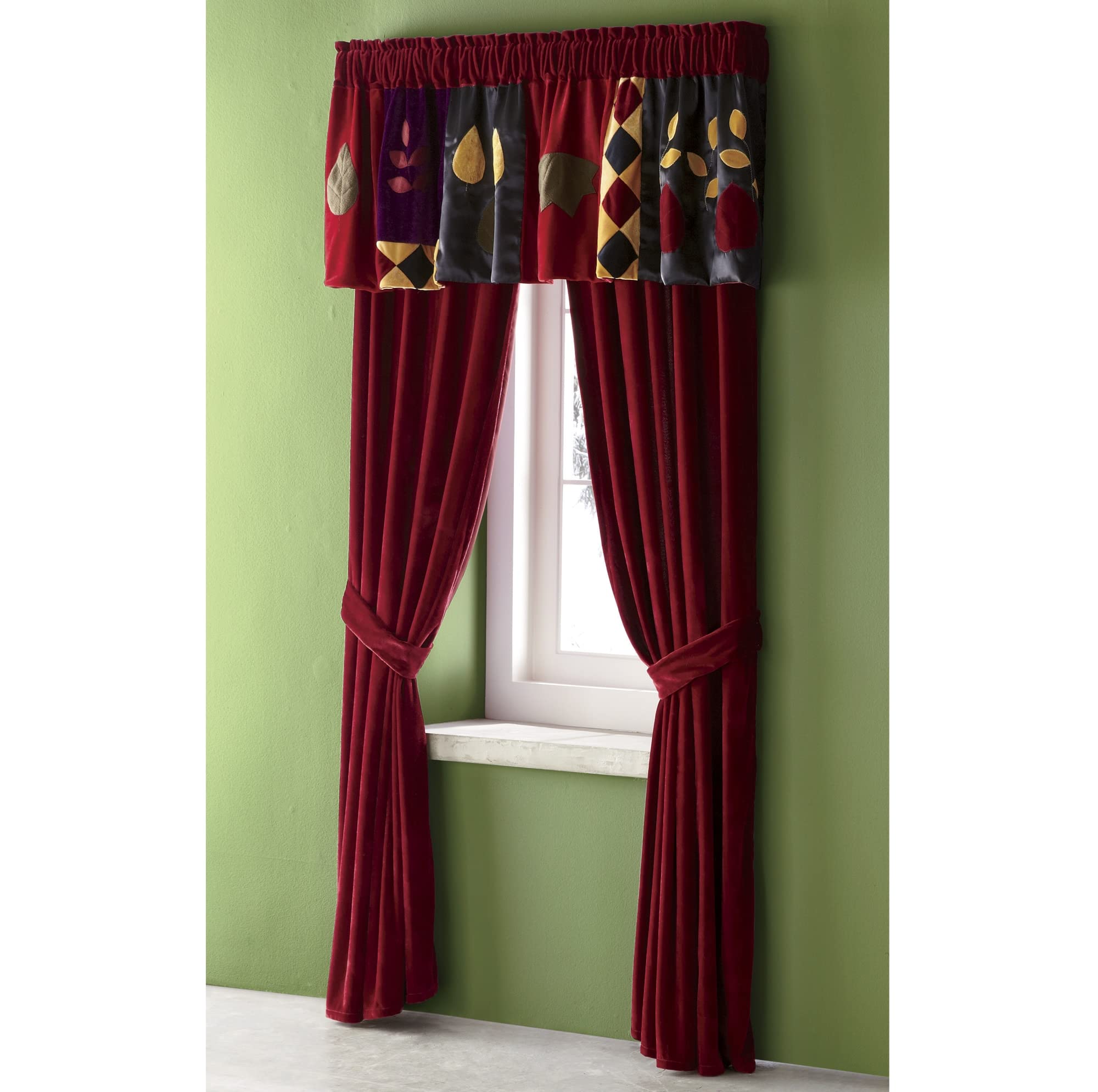 Montgomery Ward Velvet Dreams Panel Pair - Plush Velvet Window Panels, Includes Tiebacks, Polyester, Machine Washable, 84