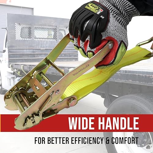 Miniatura 6 de Boxer Herramienta 1 paquete de correa de trinquete de amarre de 2 pulgadas x 27 pies ganchos en J gemelos  Resistencia a la rotura 10,000 libras