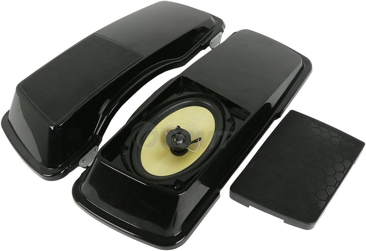 TCMT 6X9" Saddlebag Speaker Lids Fits For Harley Touring CVO Road King Road Glide Electra Glide Street Glide Ultra Classic 1993-2013 (Stype C, Single 6"x 9" speaker)