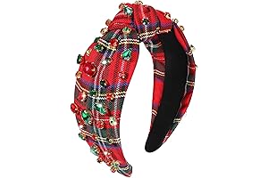 Festive Christmas Headband: Embracing the Spirit with Red Tartan Cheer