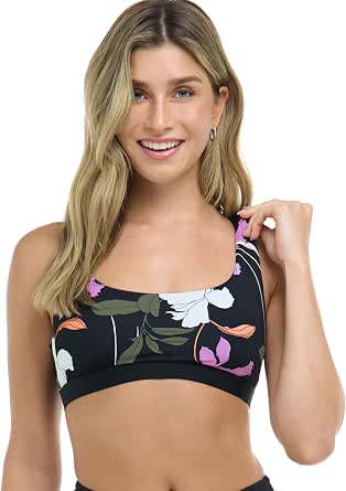 Body Glove Womens Leafy Solo D-F Cup Bikini Top in Peacock, Size F