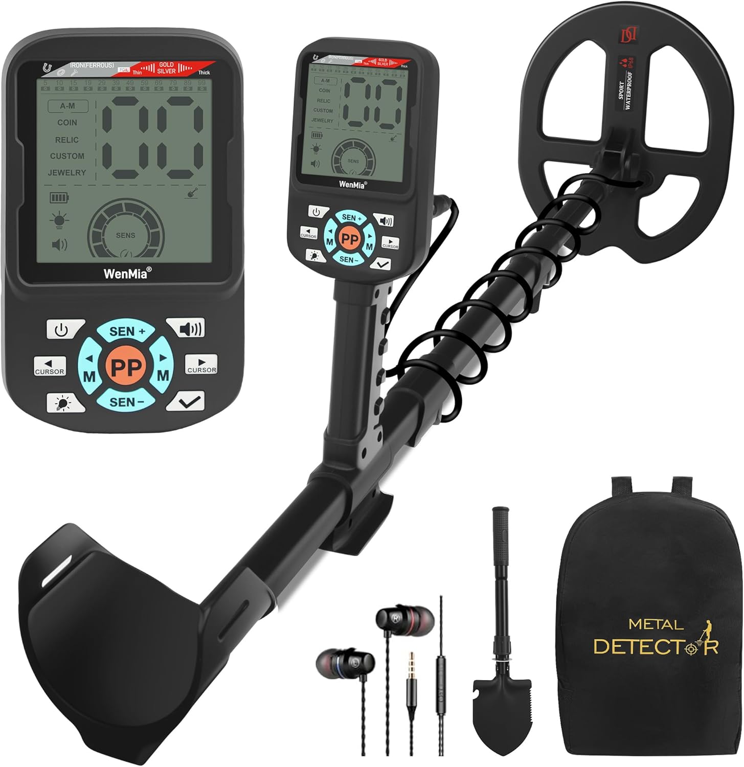 Rechargeable Metal Detector Gold and Silver Finder Kit for Adults Professional Waterproof,Suitable for Underwater and Beach Use