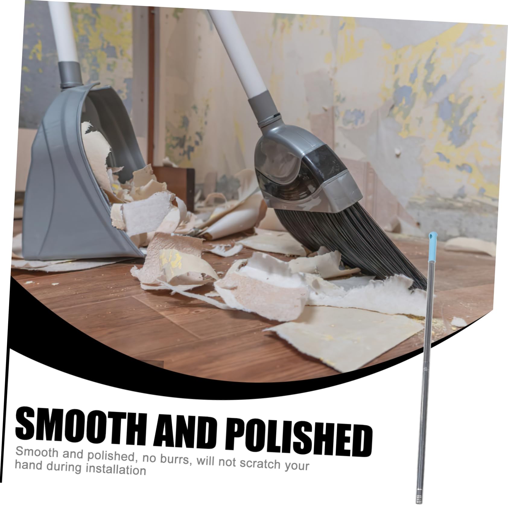 STOBAZA Broom Handle Diameter Replacement Mop Stick for Floor Cleaning and Stylish Handle Compatible with Broom Heads