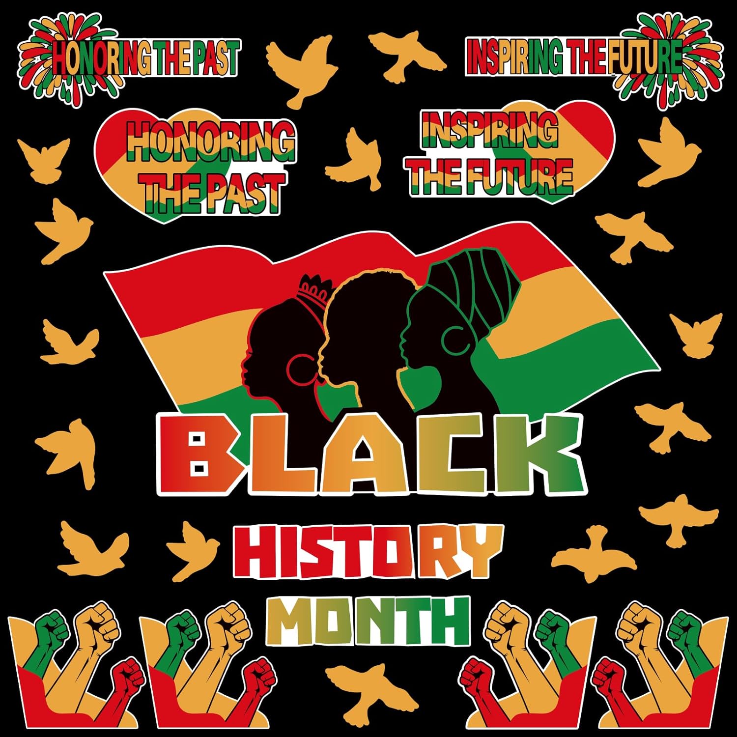 Black History Month Bulletin Board Decorations, 27 Pcs