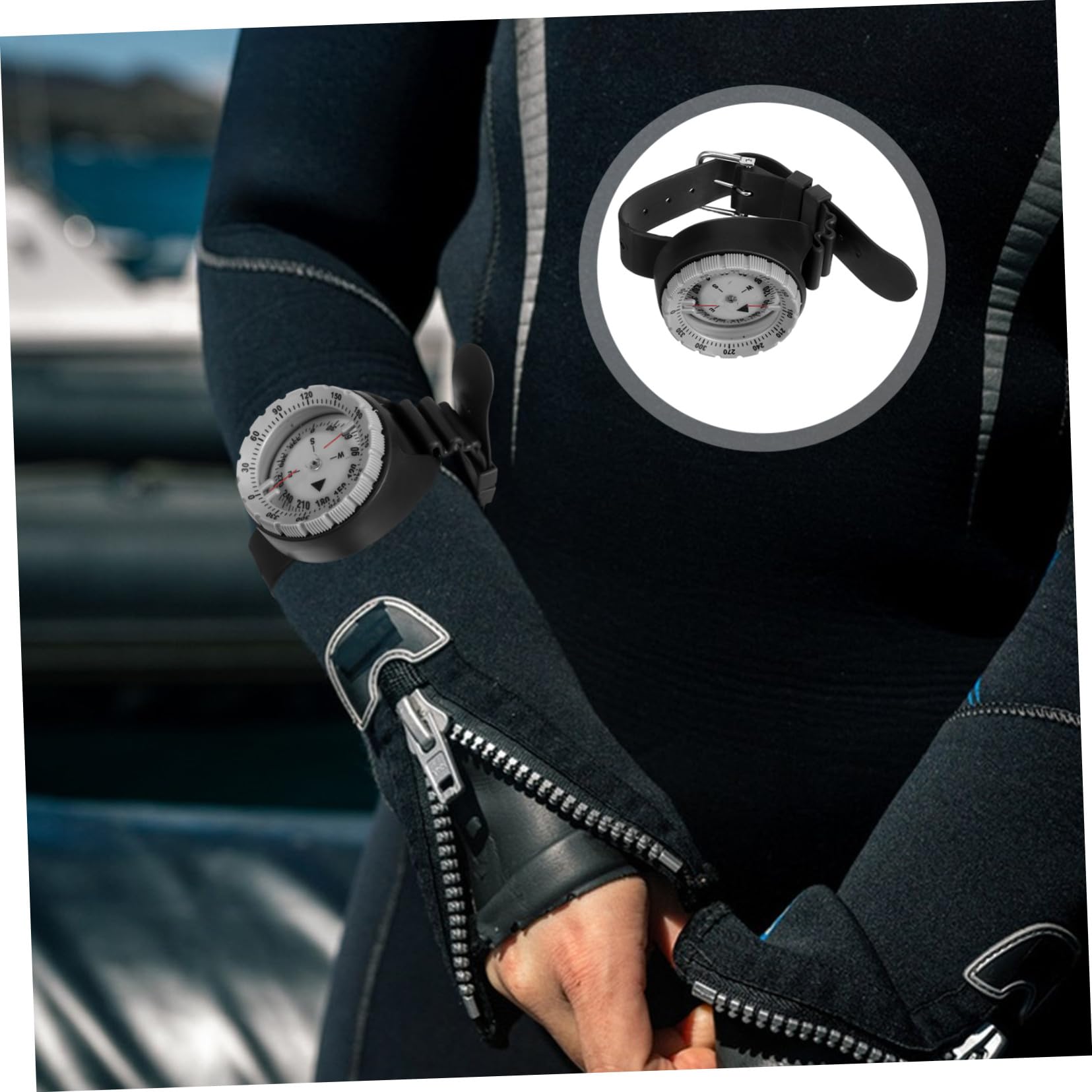TOYANDONA Boussole de Plongée Compacte pour Homme Outil de Navigation sous Précision pour Randonnée Survie et Navigation de Plaisance