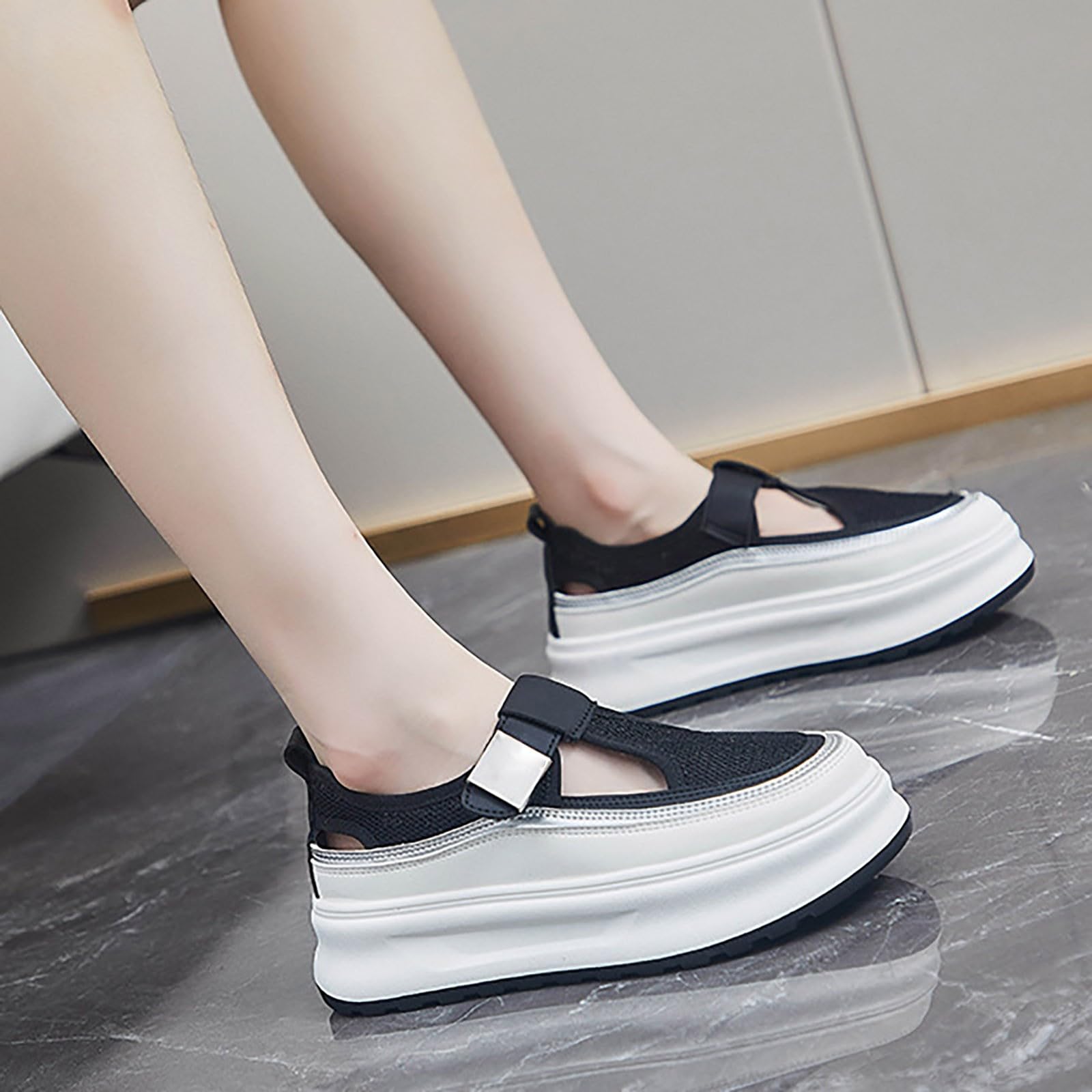 Scarpe Donna Sneakers da Ginnastica Casual per Camminata Tempo Libero Antiscivolo Scarpe Casual Donna Nero/Bianco/Grigio/Blu Scuro