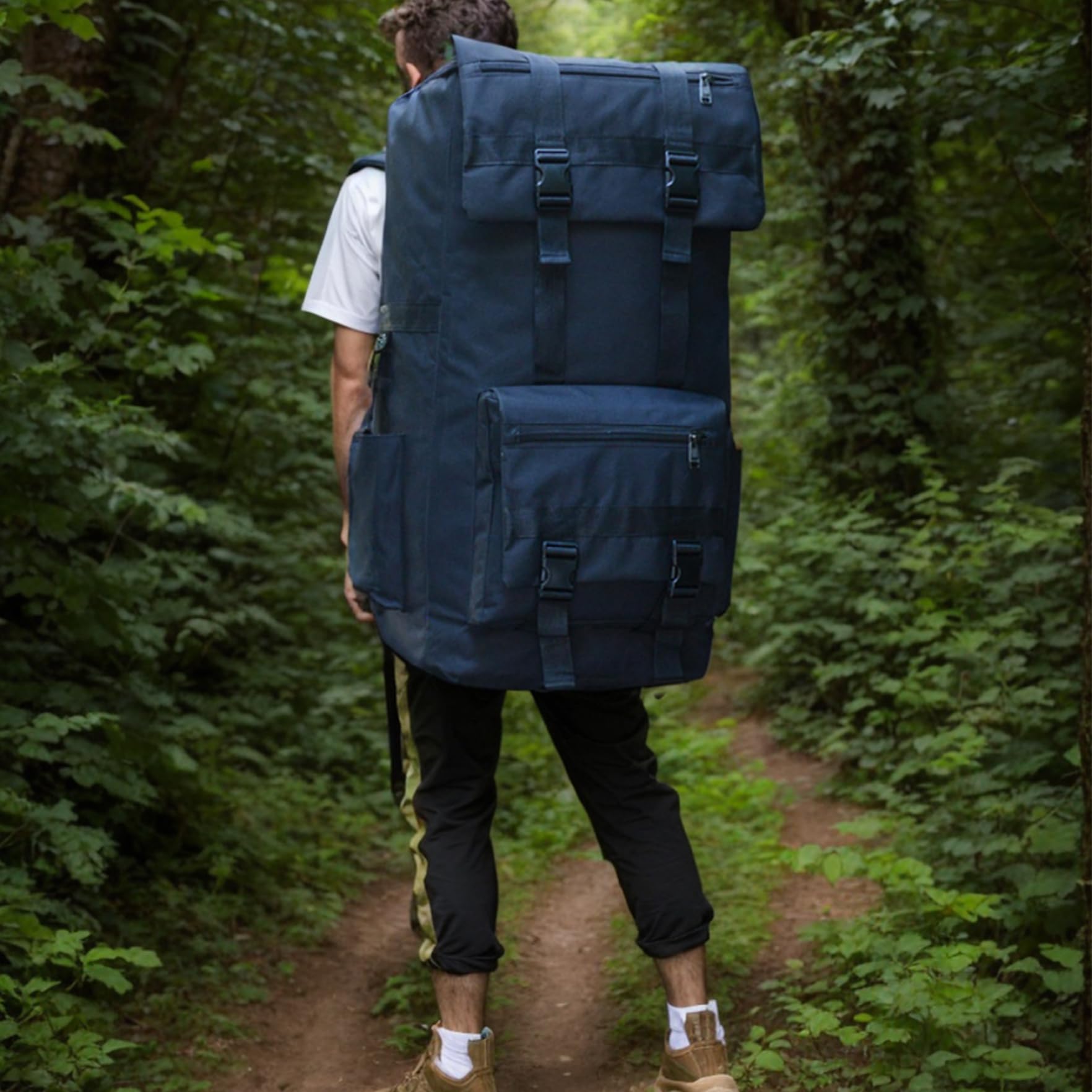 Wanderrucksack, 120 l großer Jagdrucksack, wasserdichter Oxford-Stoff, Camping, reißfest, 32, 68 x 15, 75 x 15, 75 Molle-Tagesrucksack für Reisen