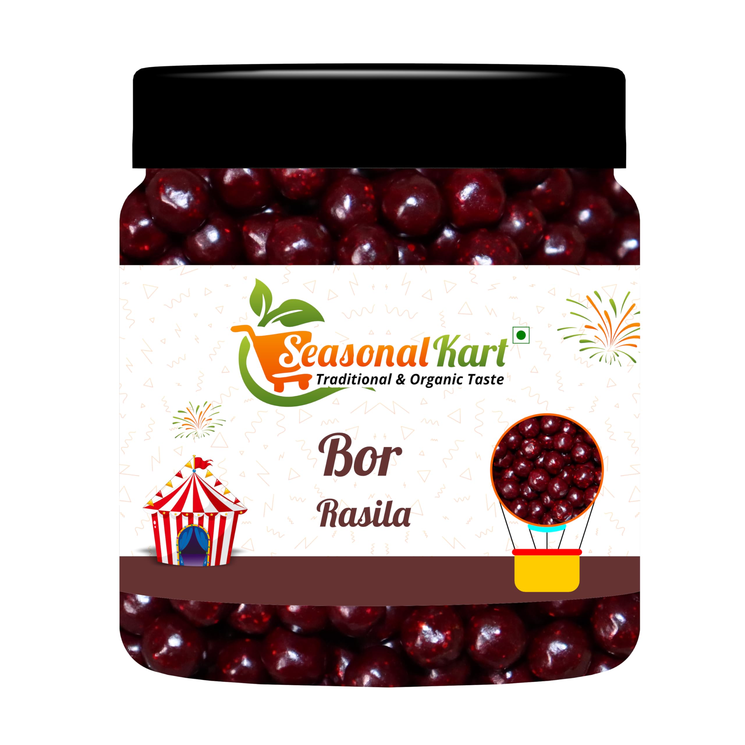 Bor Rasila | Borkut Goli | Chatpati Mini Churan Goli | After Meal Candy (200 Gm)