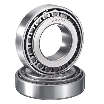 2 Pack 30206 Tapered Roller Bearing Cone and Cup Set | 30mm Bore 62mm OD 17.5mm Cup Width, Chrome Steel Wheel Bearings, ABEC-3