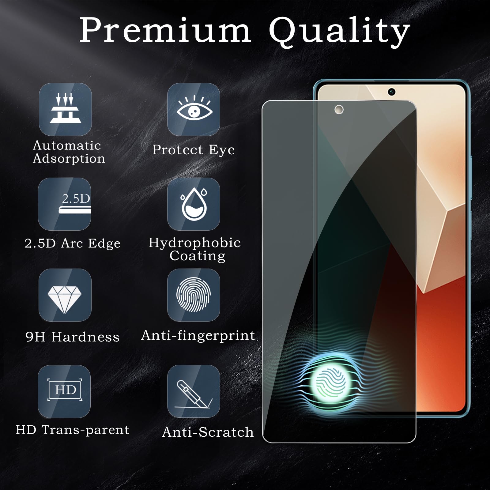 Pellicola Protettiva Antiriflesso Per Xiaomi Redmi Note 13 Pro Plus | 2 Pezzi Opache | Anti Impronte E Facile Installazione - 4